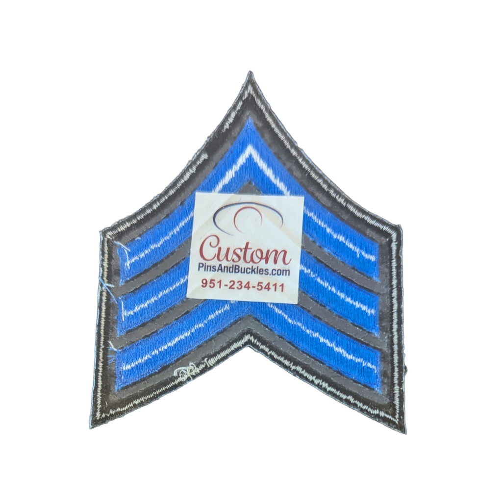 CHEVON Blue Ribbon Chevron Patch – Custom Pins & Buckles