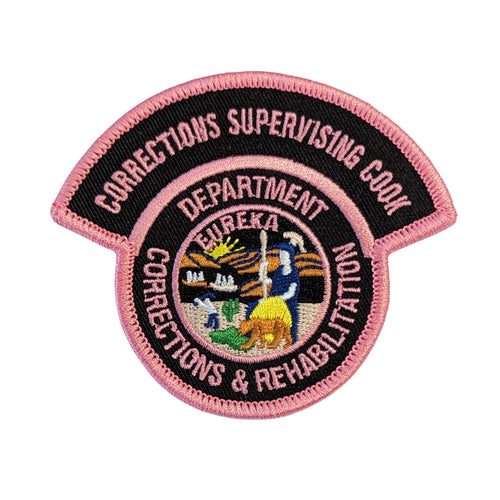 NEW FOR 2024<br>Pink Ribbon <br>Non-Custody<br> CDCR Supervising Cook Patch