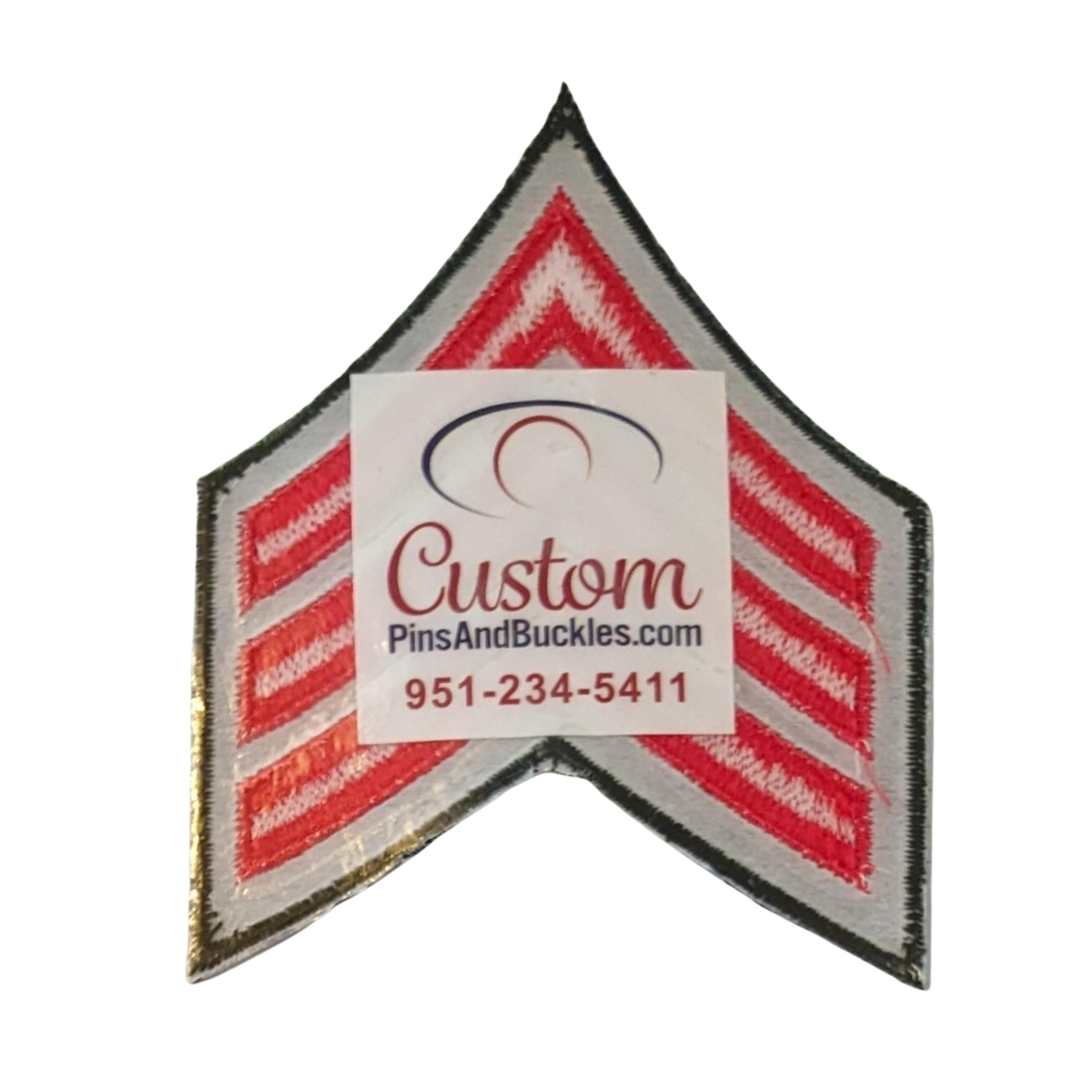 CHEVRON Pink & Sheriff Green Chevron Patch – Custom Pins & Buckles