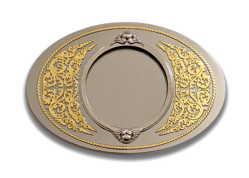 2 INCH Coin Holder <br> Gold and Nickel <br> Belt Buckle