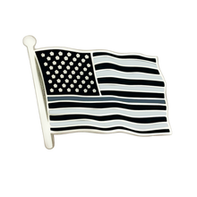 Grey Line <br> US Flag Lapel Pin