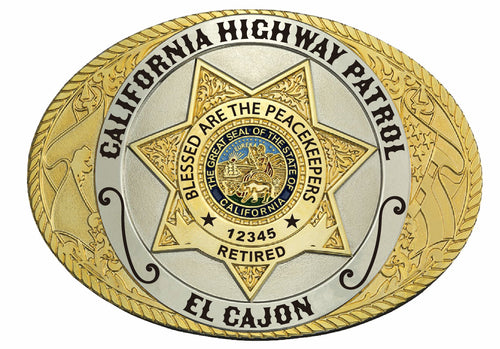 CUSTOM ORDER<BR>CALIFORNIA HWY PATROL <BR> Belt Buckle