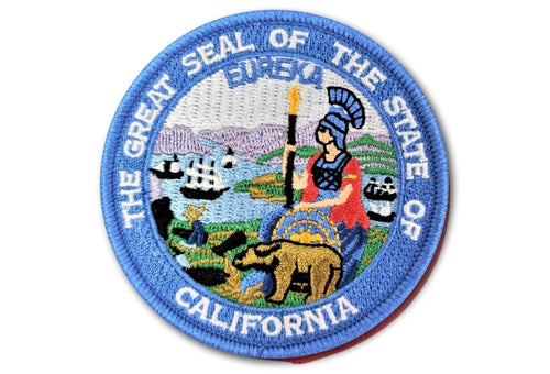 Non-Custody Blue Ribbon <br> Calif State Seal Patch