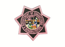 CDCR OFFICER <br> Pink Ribbon <br> Star Badge Patch