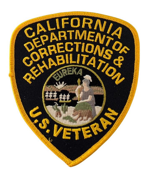 New for 2024 <br> US Veteran <br> CDCR Arm Patch <br> Iron-On