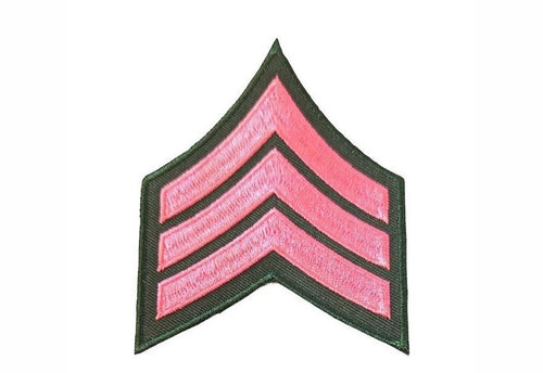 CHEVRON <br> Pink & Sheriff Green <br> Chevron Patch