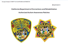 CDCR OFFICER <BR> Autism Awareness <br> Ribbon Badge Patch