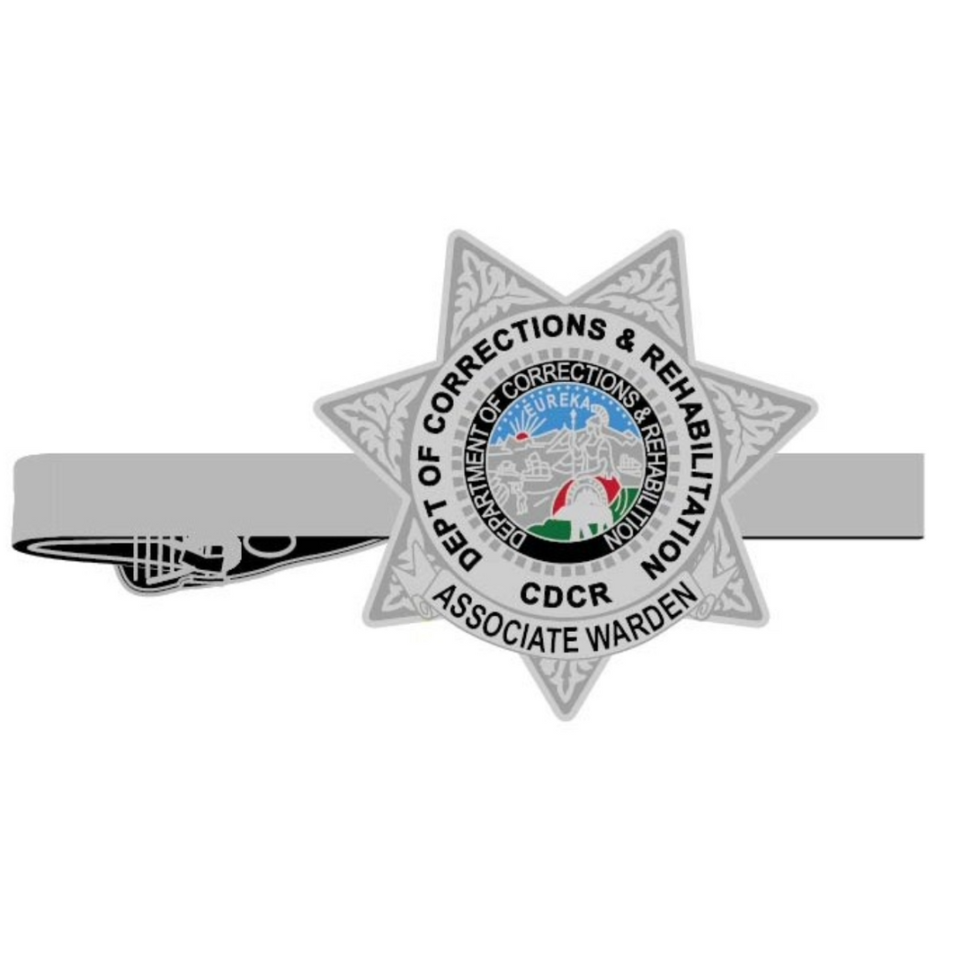 SILVER <br> CDCR Badge <br> Tie Clip