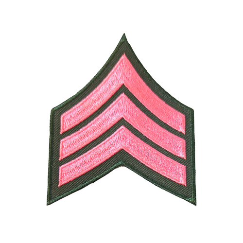 CHEVRON <br> Pink & Sheriff Green <br> Chevron Patch