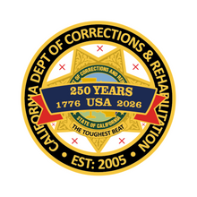 PRE-SALE til June 30th <br> CDC/CDCR  USA 250th Annivsary<br> Challenge Coin