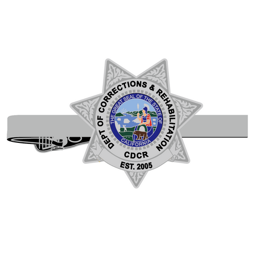 PRE-SALE <br> SILVER - CDCR Badge <br> Tie Clip