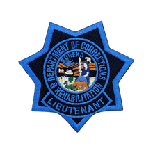 LIEUTENANT <br> CDCR Blue Ribbon <br> Star Badge Patch