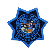 SERGEANT <br> CDCR Blue Ribbon <br> Star Badge Patch