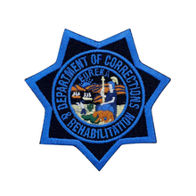 CDCR OFFICER <br> Blue Ribbon <br> Star Badge Patch