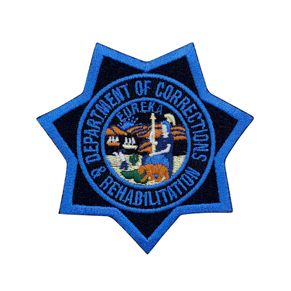 CDCR OFFICER <br> Blue Ribbon <br> Star Badge Patch