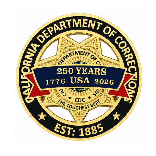 SALE til June 30th <br> CDC/CDCR  USA 250th Annivsary<br> Challenge Coin