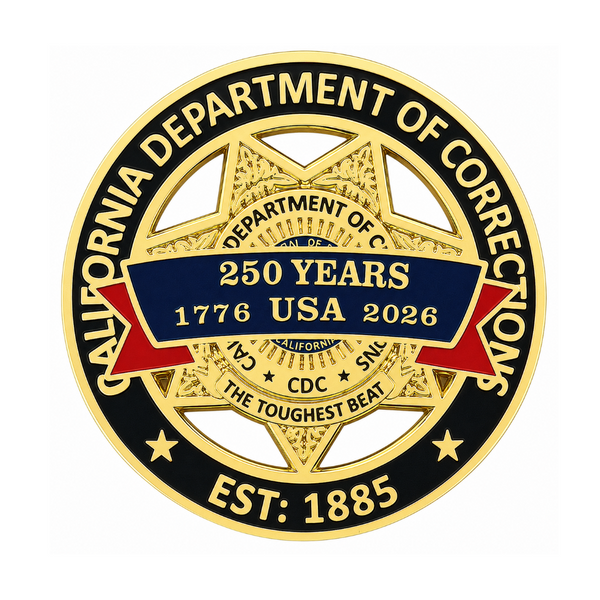 SALE til June 30th <br> CDC/CDCR  USA 250th Annivsary<br> Challenge Coin