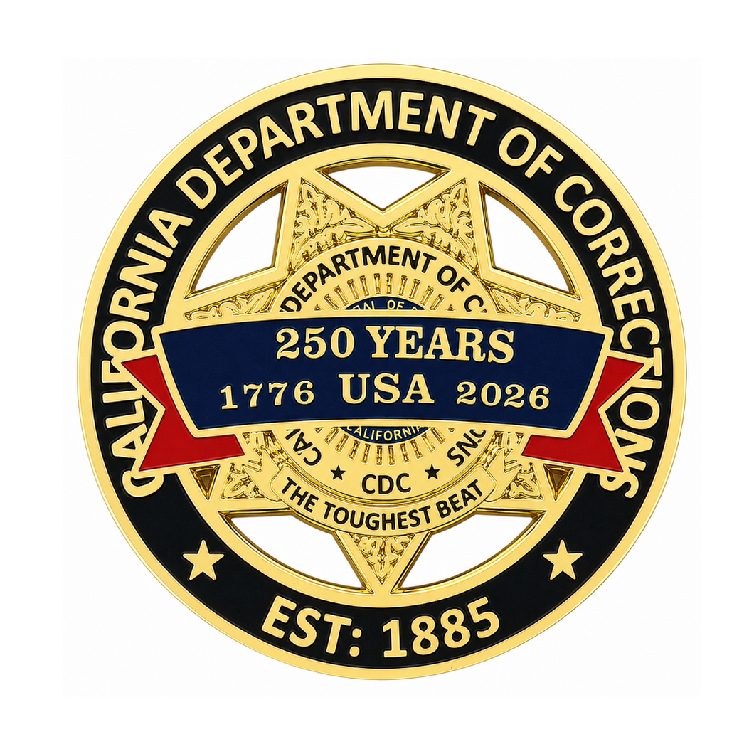 SALE til June 30th <br> CDC/CDCR  USA 250th Annivsary<br> Challenge Coin