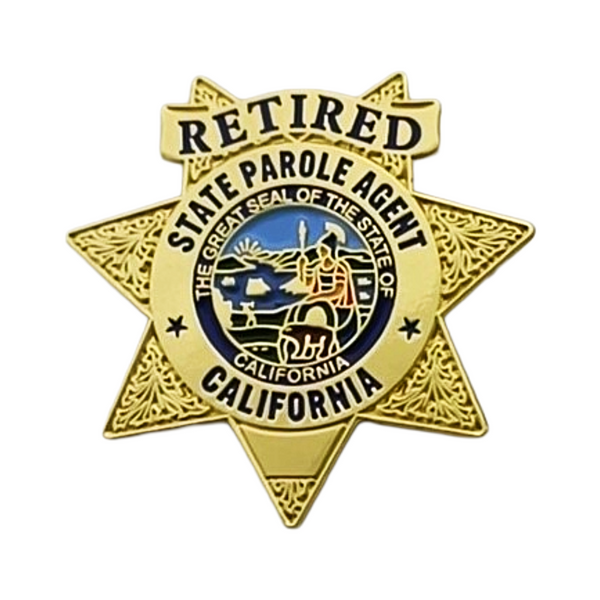 RETIRED <BR> CDCR Parole Badge <br> Lapel Pin