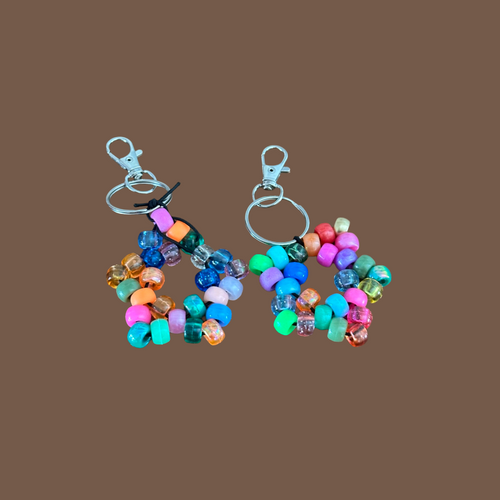 Fun Multicolor Star Keychain Set