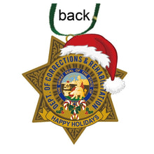 PRE-SALE - New 2025<br> CDCR/CDC Santa Hat <br> Badge Ornament