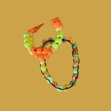 Colorful Neon Orange Hand Beaded Bracelets