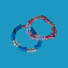 Elegant Pink & Blue Hand Beaded Bracelets