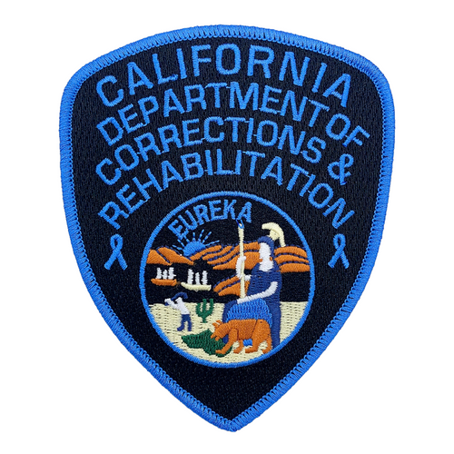 CDCR SHIELD <br> Blue Ribbon <br> Arm Patch