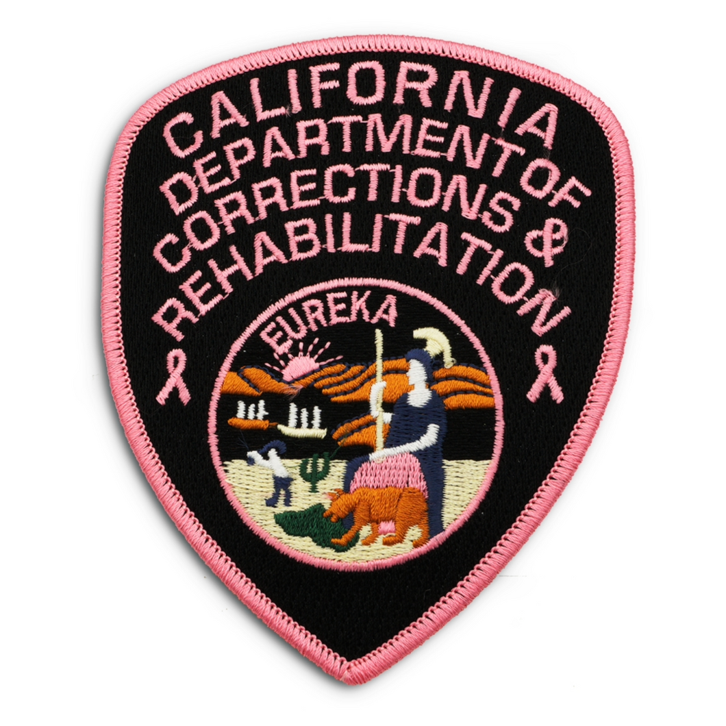 CDCR SHIELD <br> Pink Ribbon <br> CDCR Arm Patch