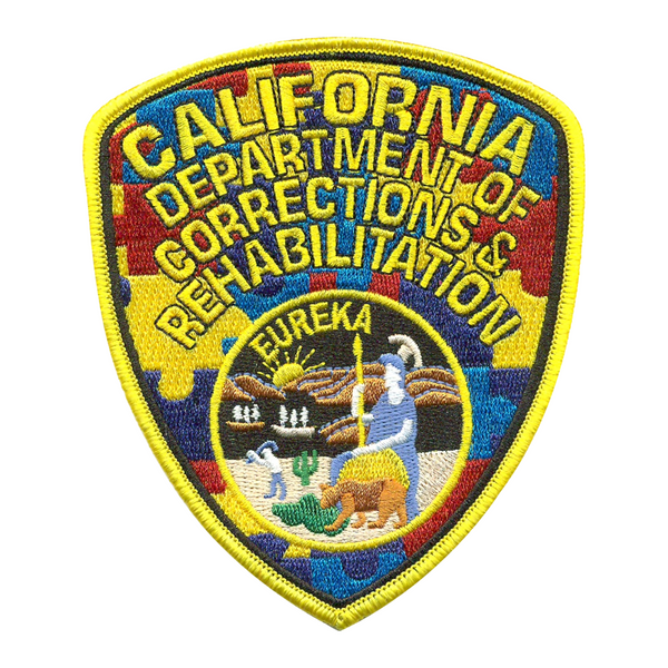 CDCR SHIELD <BR> Autism Awareness <br> Ribbon Arm Patch