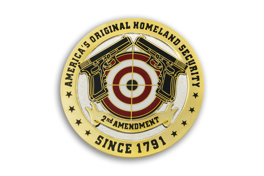 2nd Coin in <br> American Gun Owners CDC Challenge Coin Series <br> HOMELAND SECURITY