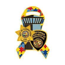 NEW for 2023 <br> Autism Awareness <br> CDC Tower Combo <br> Ribbon Lapel Pin