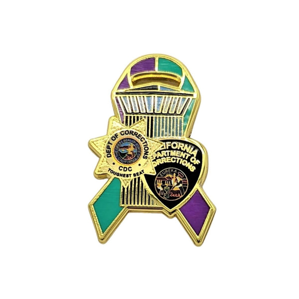 Suicide Awareness <br> CDC Tower Combo <br> Ribbon Lapel Pin