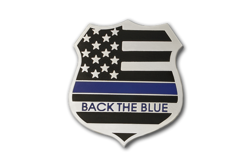 Custom Back The Blue Shield Blue Lives Matter Lapel Pin Law Enforcement American Flag