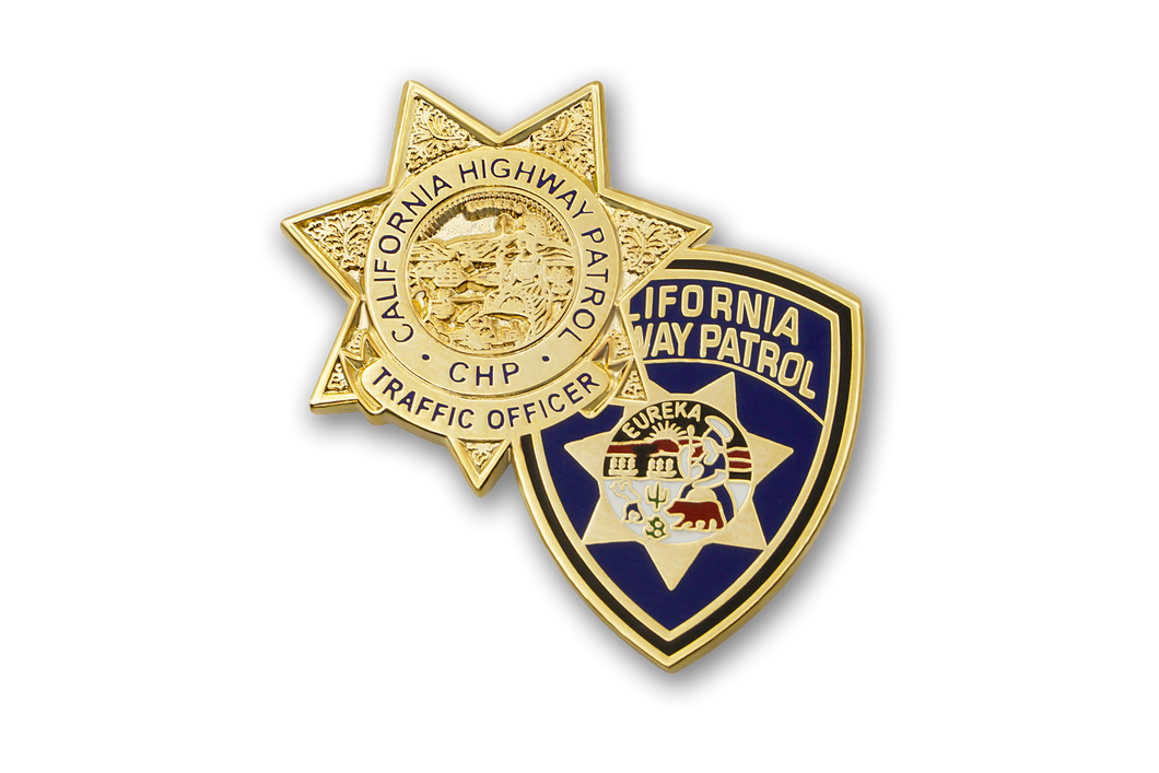 CHP Badge & Patch Combo <br>  Lapel Pin