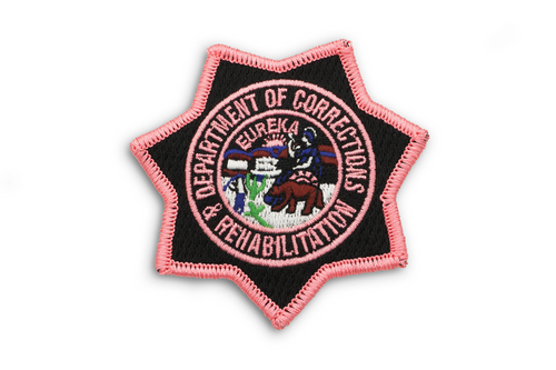 CDCR Pink Ribbon Chest Badge Breast Cancer Awareness Fundraising California State Seal Department of Rehabilitation