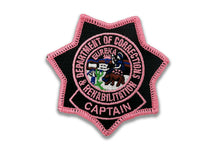 CDCR CAPTAIN <br> Pink Ribbon <br> Star Badge Patch