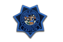 CAPTAIN <br> CDCR Blue Ribbon <br> Star Badge Patch