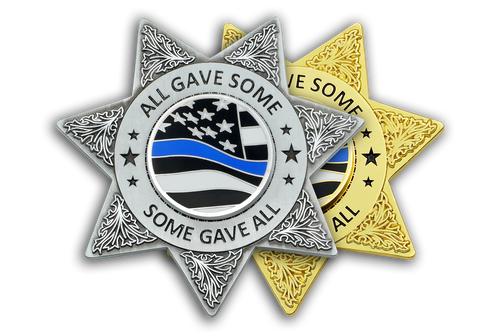 Custom Law Enforcement Fidget Spinner American Flag Silver Gold Saint Michael Bible Verse Fun Inspiration
