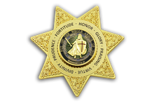 Sheriff Badge Law Enforcement Fidget Spinner Gold Saint Michael 